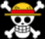 Le drapeaud de pirate de l'équipage du chapeau de paille